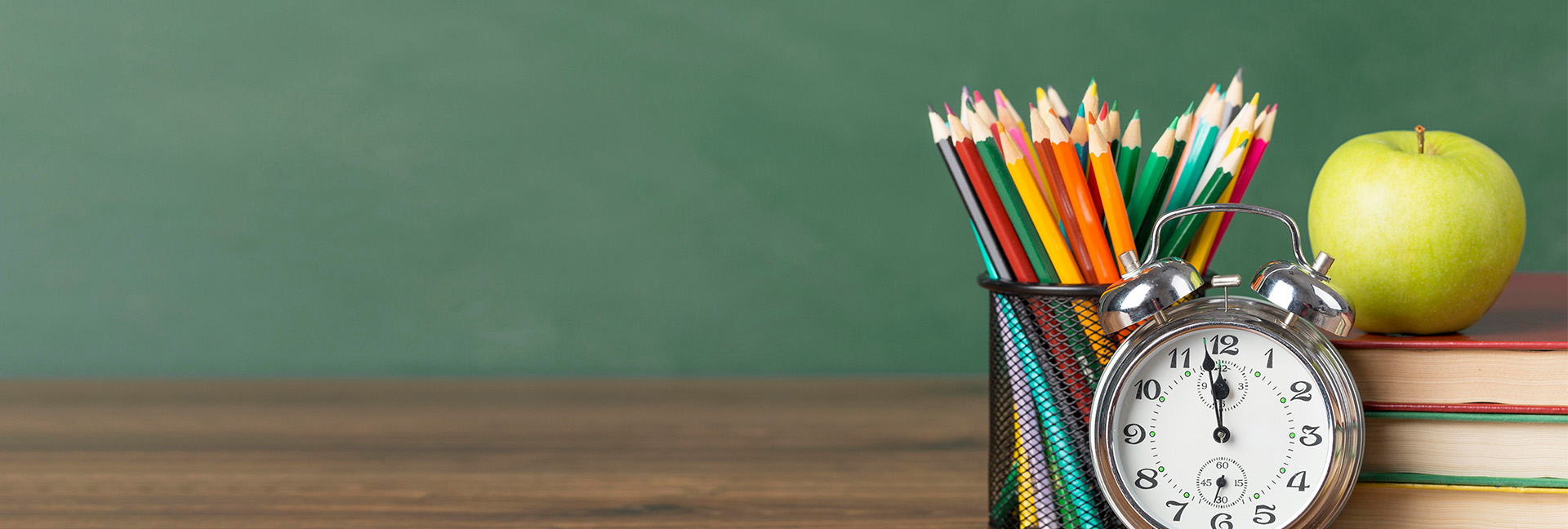 Educational objects on table
